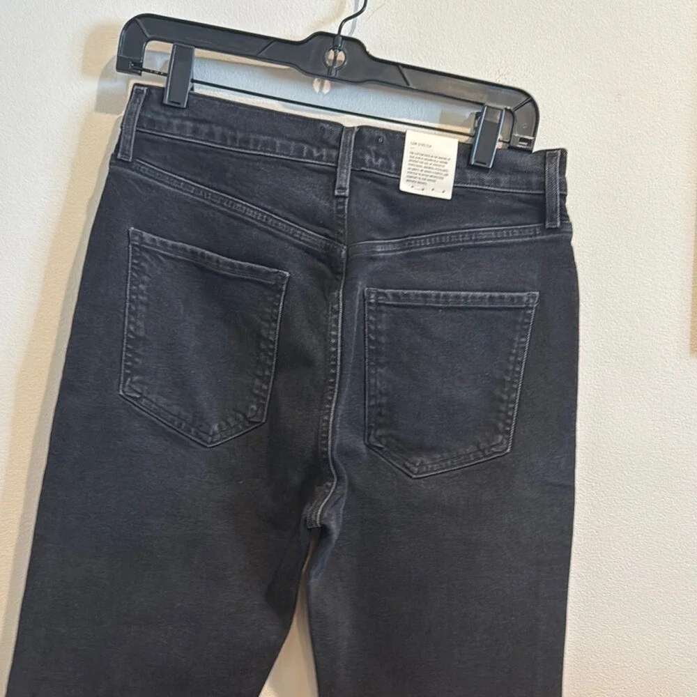 NWT‎ AGOLDE Riley High Rise Straight CropIn Crushed back Size 28